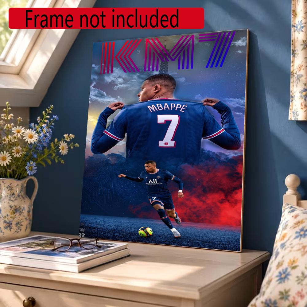 Mbappe 5D Diy Diamond Painting Round Diamond Diy Frameless Holiday Artwork Suitable For Home Office Wall Decoration