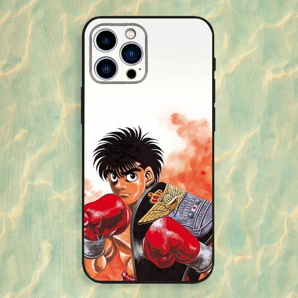 H-Hajime No Ippo Boxing Phone Case For iPhone 16,15,14,13,12,11 Plus,Pro Max,XS,X,XR,SE,Mini,8,7,Soft Silicone Black Cover