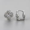 New Four-leaf Clover Earrings Exquisite Zircon Earrings Reversible Earrings Stylish and Elegant Women's Earrings