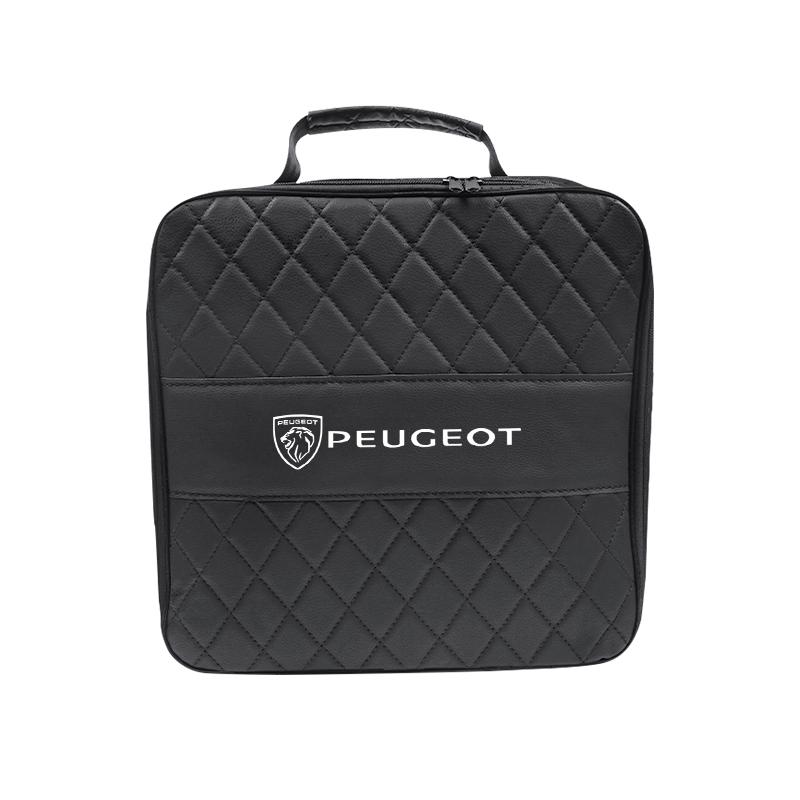 Peugeot Car Charging Gun Leather Bag Storage Box Accessories For Peugeot 107 e 408 4008 308 3008 5008 508 2008 208 30/Car keychain