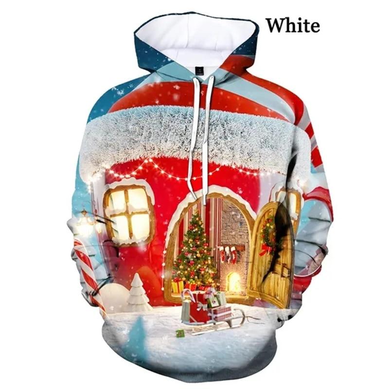 Happy Xmas Grafik Hoodies 3D Nightmare Before Christmas Druck Hoodie Kinder Hipster Sweatshirts Frauen 2k Harajuku Kleidung Top