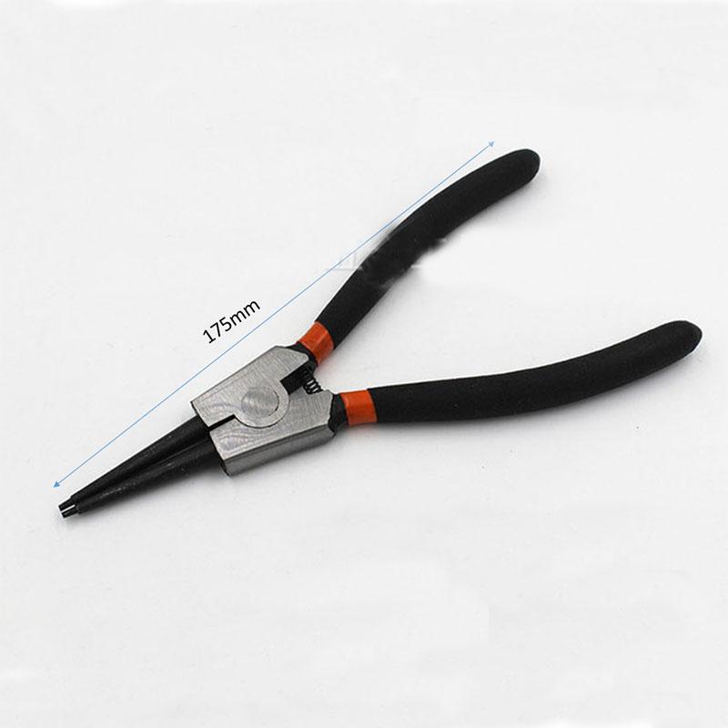 7'' Long Nose Plier Staight Bent Plier Inner Outer Retaining Snap Ring Remover Tool Multifunctional Snap Ring Circlip Pliers For