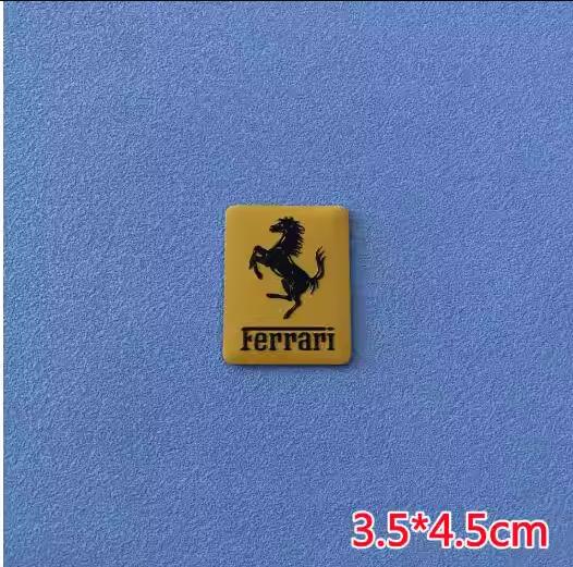 Aluminum Car Sticker Ferrari Pattern Decal Cover Badge Supplies Replacement Car Styling Decal For Ferrari Teams Auto Accessories GP6