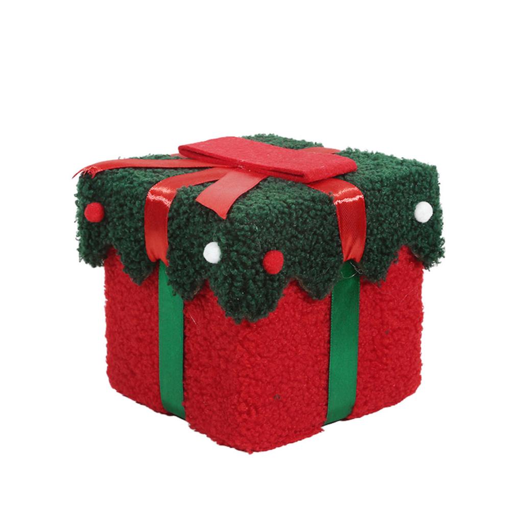 Household Xmas Children's Bombonera Christmas Eve Lint Christmas Gift Box Present Ribbon Xmas  Eve Gift Box