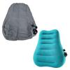Convenient Inflatable Backrest Pillow Soft PVC Flocking Lumbar Pillow for Car, Plane,Train Use Back Support Relaxation