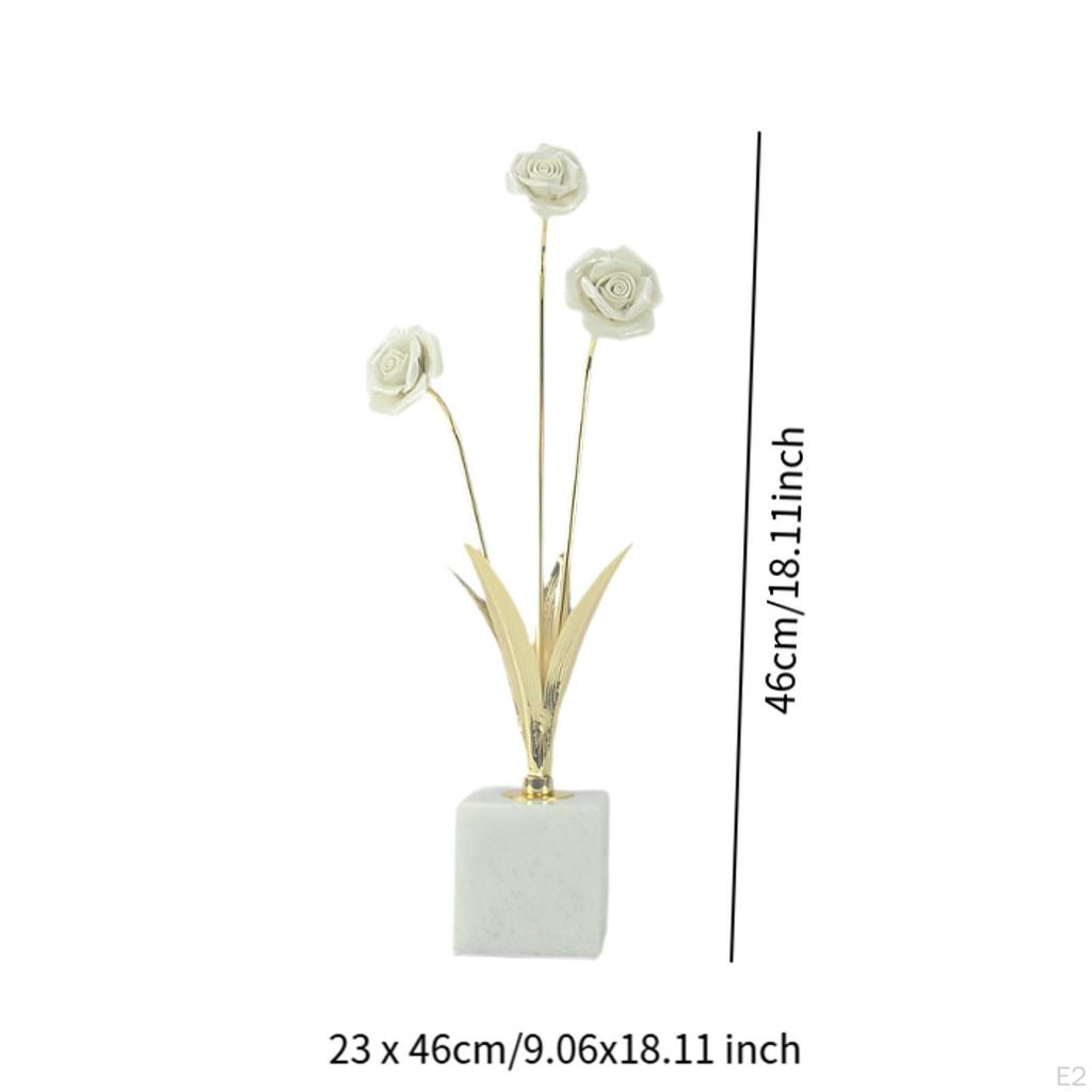 Flower Statue Sculpture Creative Gift Craft Ornament Art Figurine Modern Figurine, Tabletop Decor