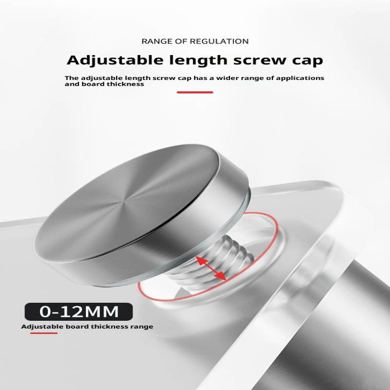 2/4 Pezzi Fissaggi per Vetro 16/19/25/40 mm Acciaio Inossidabile Acrilico Supporti per Pubblicità Viti per Fissaggio Cartelloni Segnaletici Ferramenta