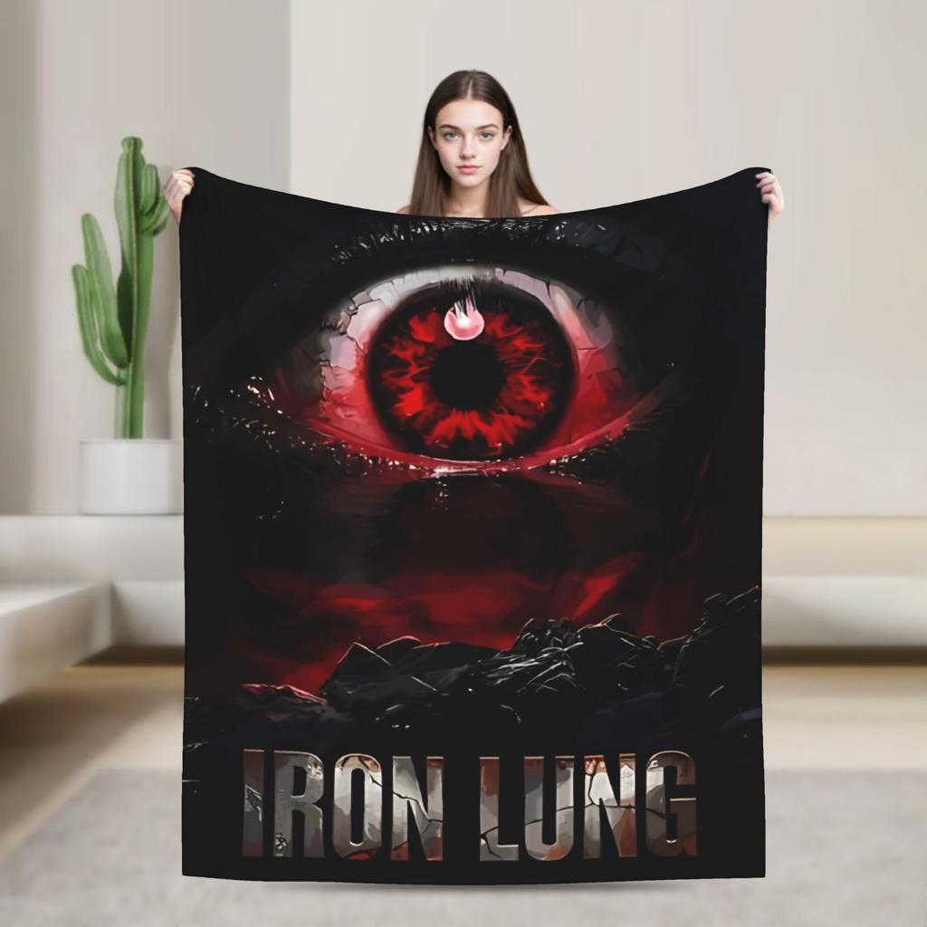 Horror Game Iron Lung Warm Soft Blankets Kids Plush Bedding Throws Fluffy Couch Chair Flannel Bedspread Sofa Bed Cover