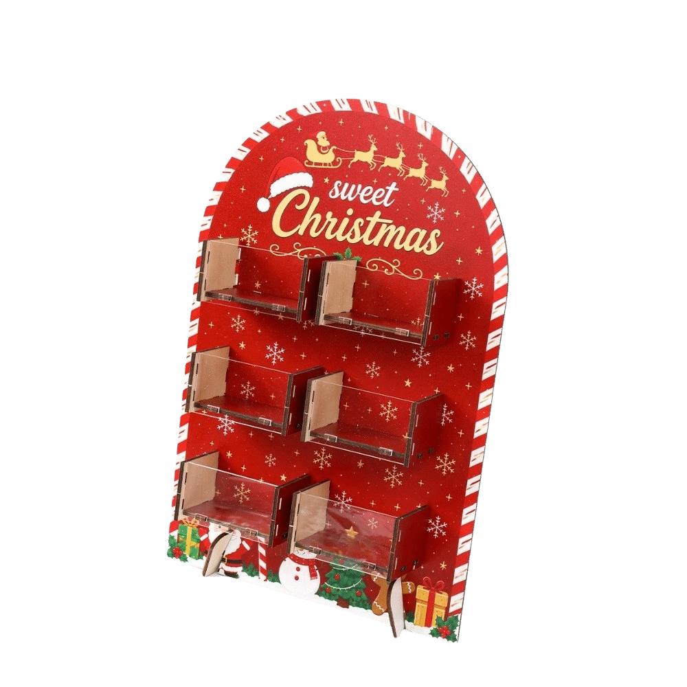 Santa Claus Storage Rack Xmas Tree Dim Sum Display Tray Festival Desktop Ornament Christmas Party