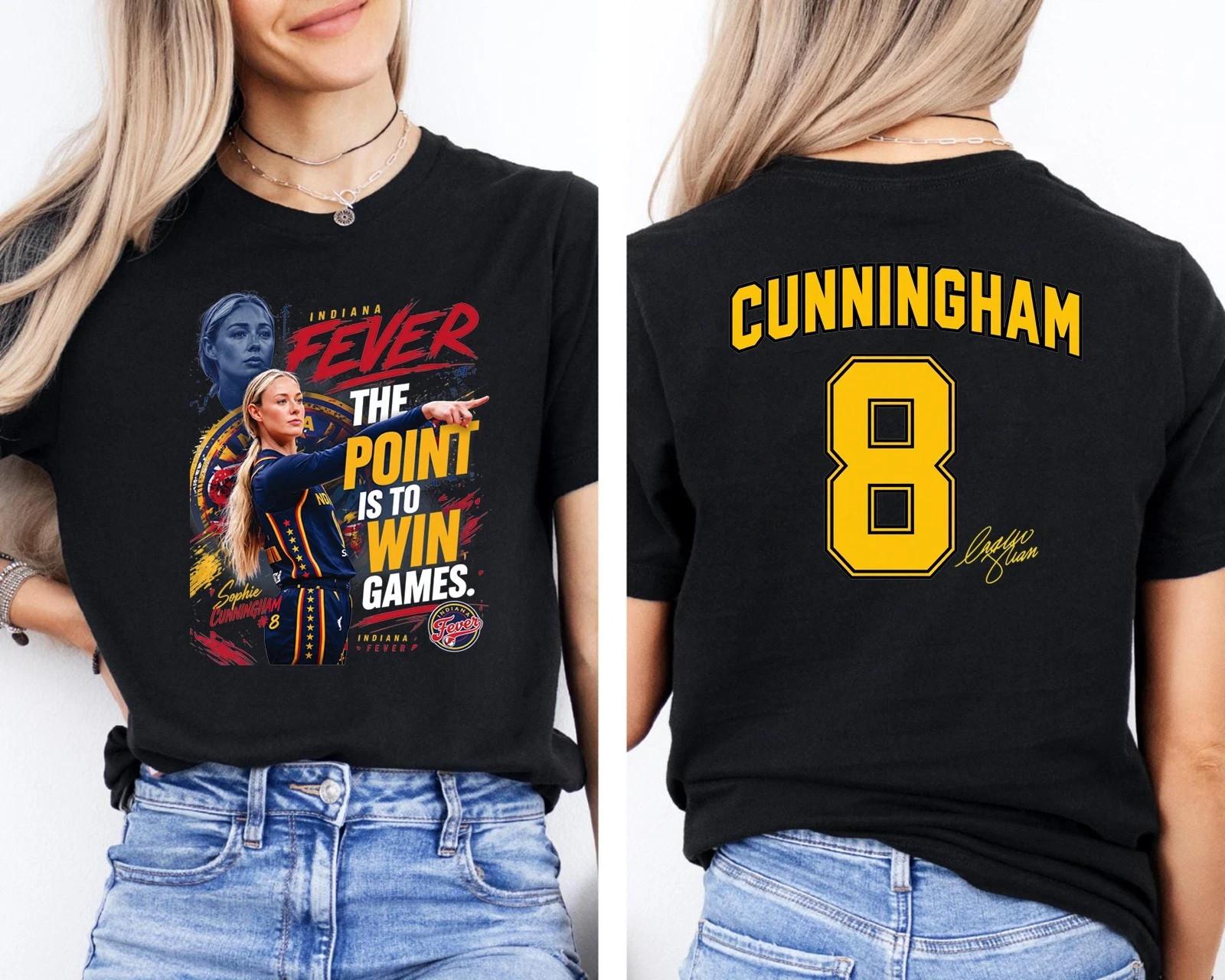 Sophie Cuningham 8 Basketball Dieu du Point T-shirt Tendance Double Face S white