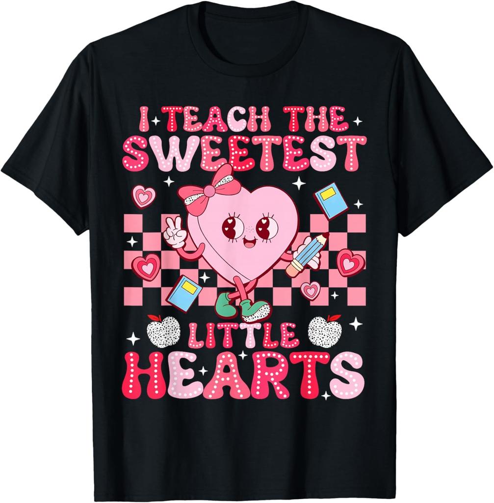 I Teach The Sweetest Little Heart Teacher Valentines Unisex T-Shirt