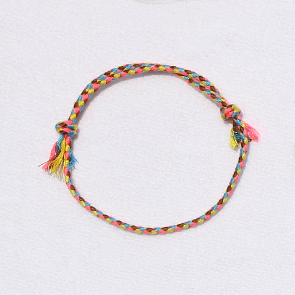Eenvoudige Kleur Gevlochten Katoenen Touw Mannen Armband Retro Tibetaans Handgewreven Vrouwen Meerlaags Armband Mode Sieraden Accessoires
