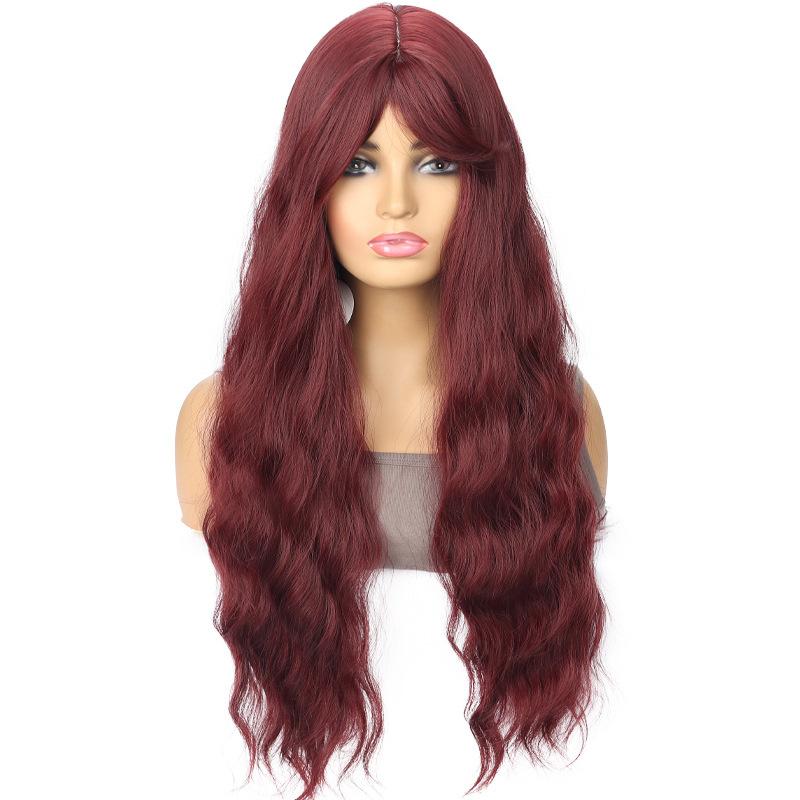 

Synthetic Auburn Wigs for Women Long Wavy Wig Cospaly Halloween Costume Wig Anime Theme Party Heat Resistant