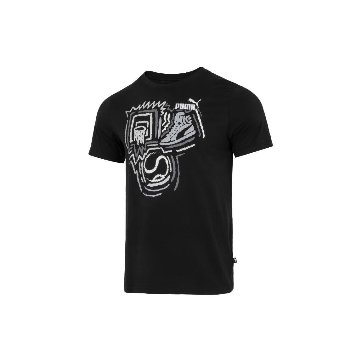 

New PUMA Set-in Sleeve T-Shirt Men s Black 682151-01 M