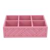 Coffee Station Organizer with Small Dividers Wooden Coffee Bar Accessories Storage Box for Countertop Decor Pink