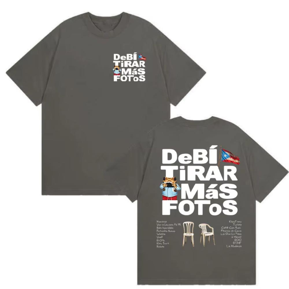 Funny Debi Tirar Mas Fotos DTMF Print T Shirt 2026 Bad Bunny Cotton Short Sleeve TShirts Men Women Fashion Male Graphic Tshirt