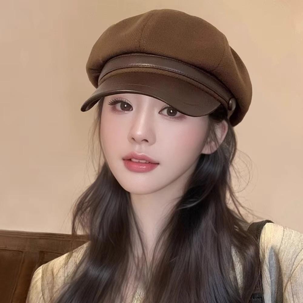 Adjustable Winter Beret Hat Breathable Pumpkin Hat Vintage Newsboy Cap Spring Autumn