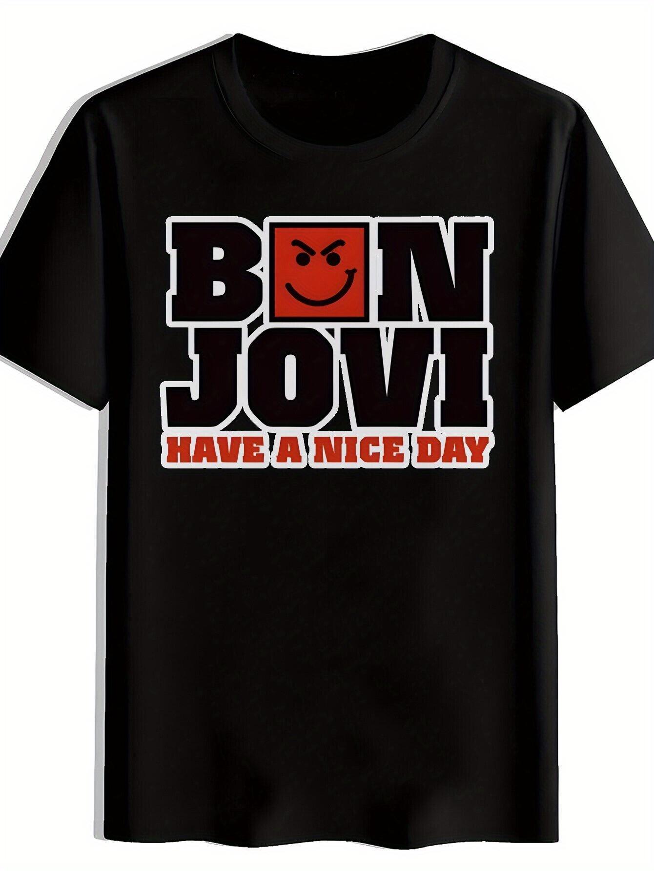 Vintage Rock Band Graphic T-shirt - Bon Jovi  Have A Nice Day  Retro Music Tee XXXL