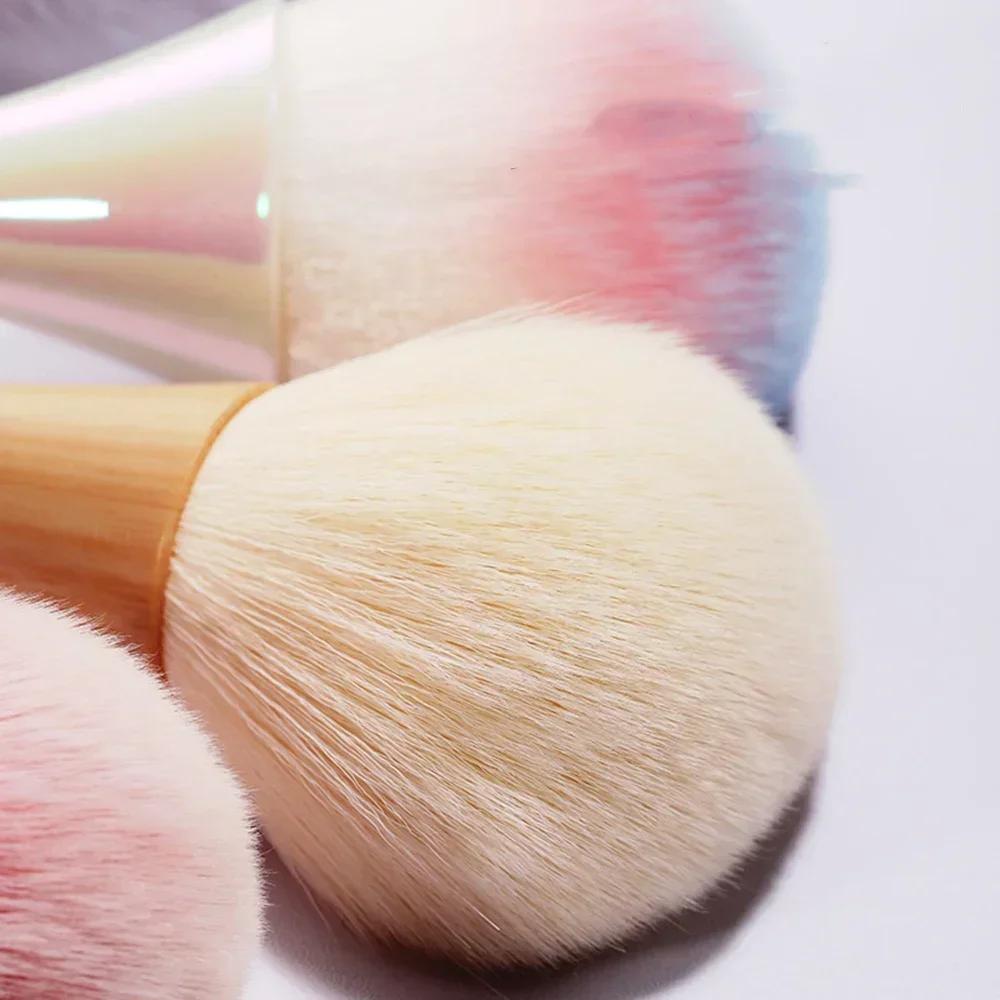 Roségold Puder Rouge Pinsel Nagelstaub Reinigungsbürste Professioneller Make-up Pinsel Groß Weich Nagelkunst Reiniger Puder Entferner Werkzeug