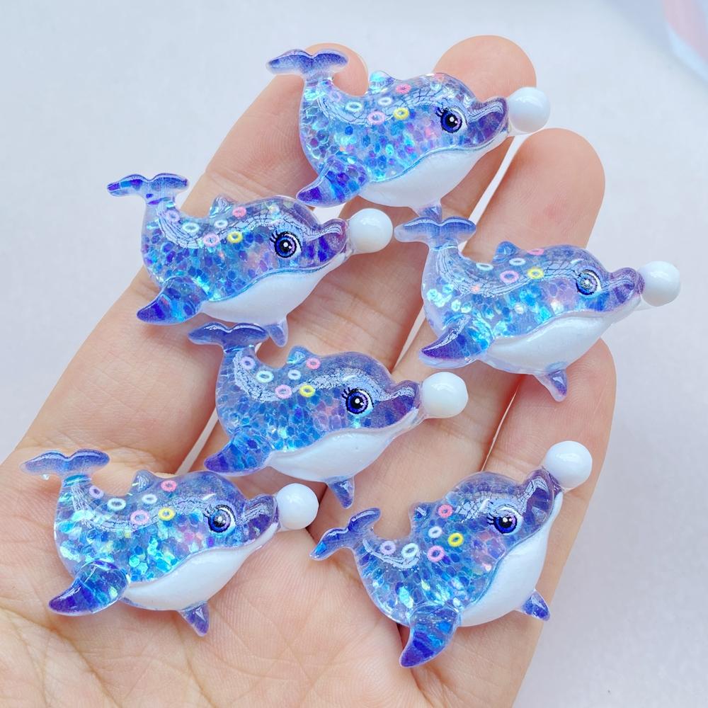 

10 шт. Новые милые мультяшные осьминог, краб, морская звезда, рыбы из смолы, детали с плоской задней стороной, украшения для аксессуаров для волос