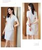 Dámský letní bílý oblek - profesionální formální oblečení pro recepci kosmetického salonu