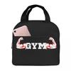 Powerhouse Gym No Fight Fitness Quotes Insulated Lunch Bag for Kids School Cooler Thermal Food Box Tote Lunch Boxes Container