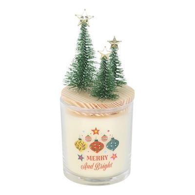 Merry And Bright Spiced Cinnamon Christmas Tree Candle