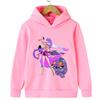 Korean Version Kpop Witch Hunting Group Children's Spring Autumn Hoodies Fashionable Cute Printed Loose Warm Comfortable Hoodies