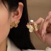 Stylish Butterfly Metal Earrings: Fashionable, High-End Ear Studs for Women