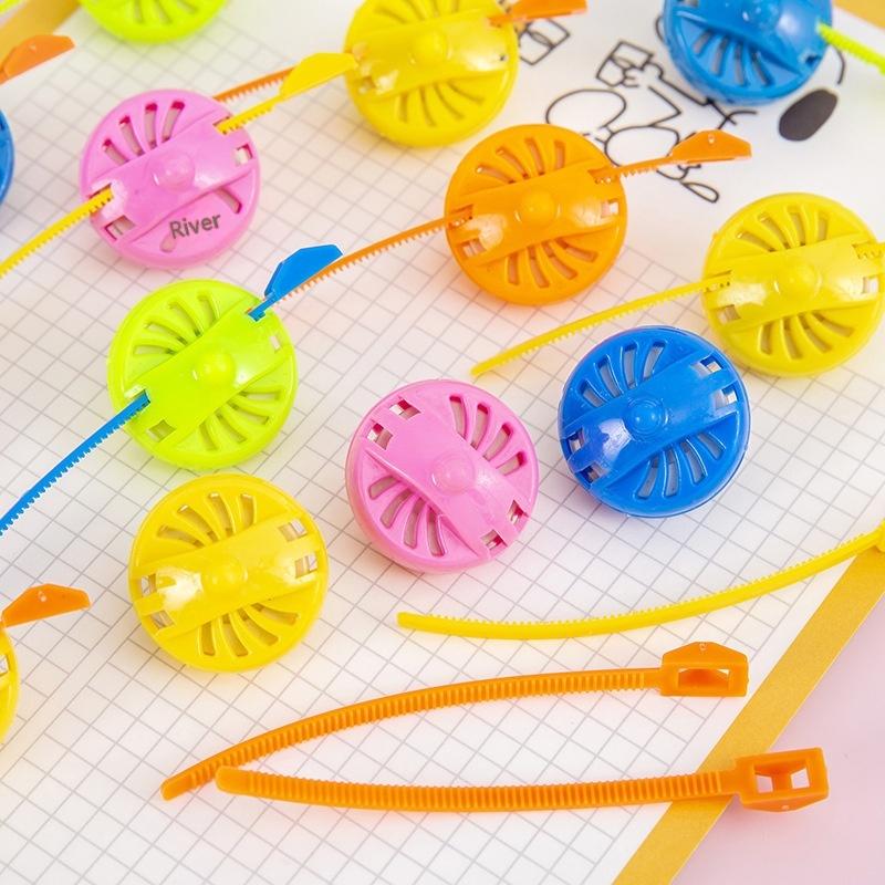10Pcs Mini Cute Candy Color Pull Ruler Gyro Toy Classic Nostalgia Gyro Toys Parent-Child Interaction Two-Player Match Toys
