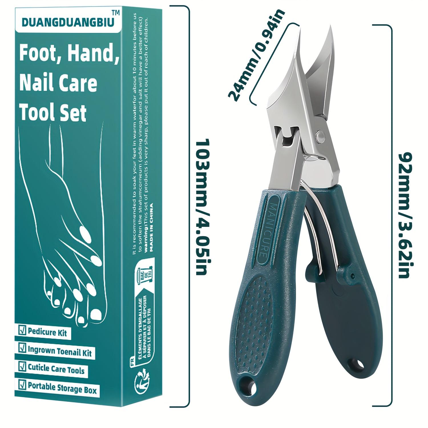 

1 шт. Кусачки для ногтей с косым лезвием «Орлиный клюв» - Нержавеющая сталь, скошенное лезвие 25°, широкая раскрывающаяся часть, наклонная конструкция против разбрызгивания для толстых и вросших ногтей, эргономичная ручка 1 Pc