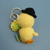 Cute Duck Doll Keychain Handmaking Crochet Animal Doll Keyrings For Bag Pendant Cartoon Duck Crochet Keychain Custom Accessories