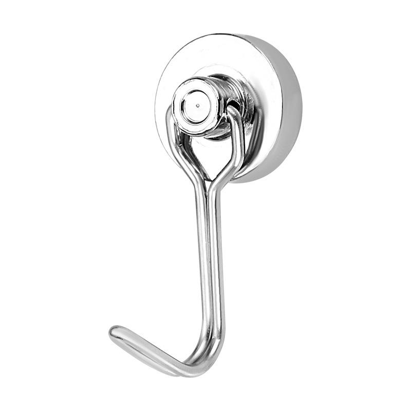 Rotating No-Drill Metal Magnetic Bathroom Door Hook