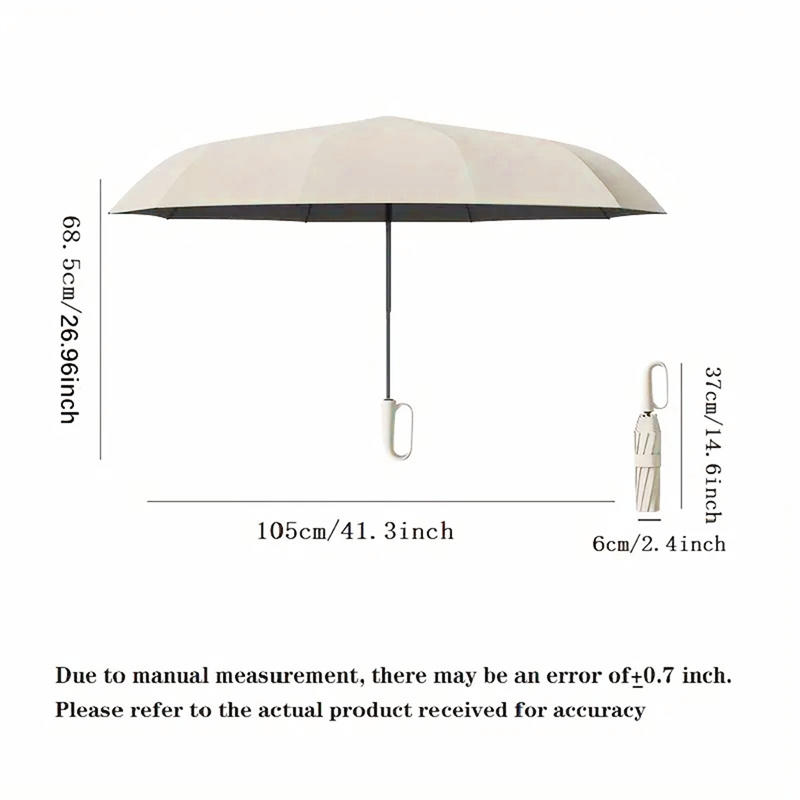 Automatic Umbrella Foldable Windproof Dual-Purpose Rain Sunshade Shade for Travel Commute Outdoor Activities with Stable Structure Easy Carry Design