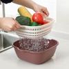 6-Piece Set of Multifunctional Double-Layer Kitchen Drain Baskets, Household Plastic Storage Baskets