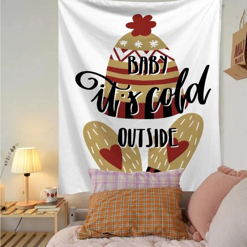 Christmas Cute Cat Tapestry Living Room Sofa Home Decor Christmas Gift