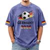 Men's Casual Short Sleeve T Shirt Soccer Graphic Print Fan Support Top Germany 2026 Football Theme Washed Style