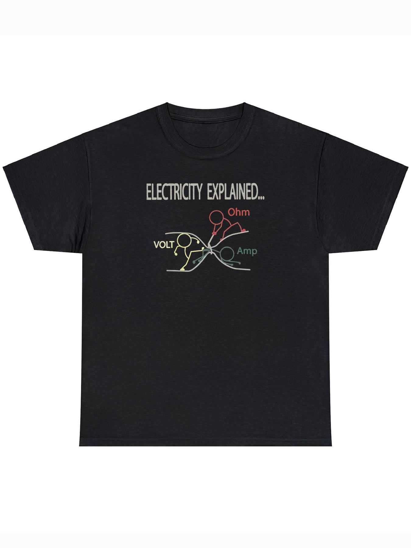 

Best Selling New Men s Electric Circuit Pattern T-Shirt - Scientific Theme Ohm s Law - Black T-Shirt - Casual STEM Men Clothing 4XL