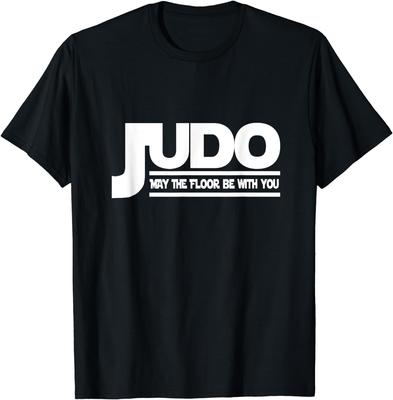 JUDO TShirt "May The Floor Be with You" Funny Martial Arts T-Shirt  Men Clothing Tops  Graphic T Shirts  Camisas
