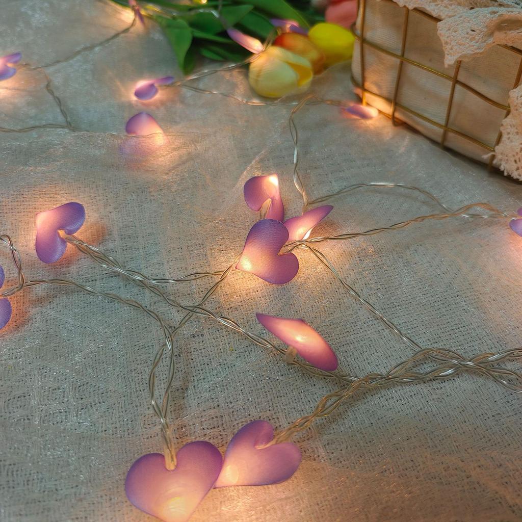 Heart String Fairy Lights for Dorm Room & Valentine's Day Decor
