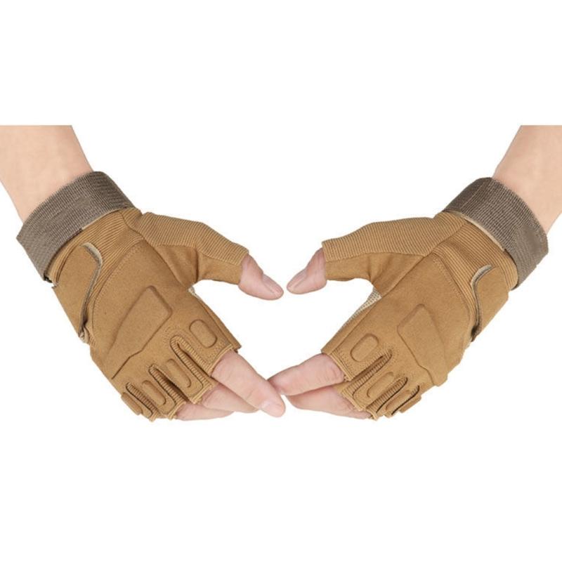 Fingerless Tactically Glove Knuckles Protective Breathable Glove onSlip Cycling Half Finger Glove for Cycling Hunting