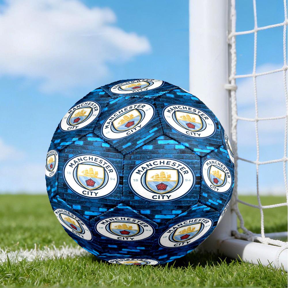 City Football Club Printed Size 5 Soccer Balls, High-Quality, Anti-Slip, Protective Football, A Unique Gift , Birthdays, Christmas Gifts