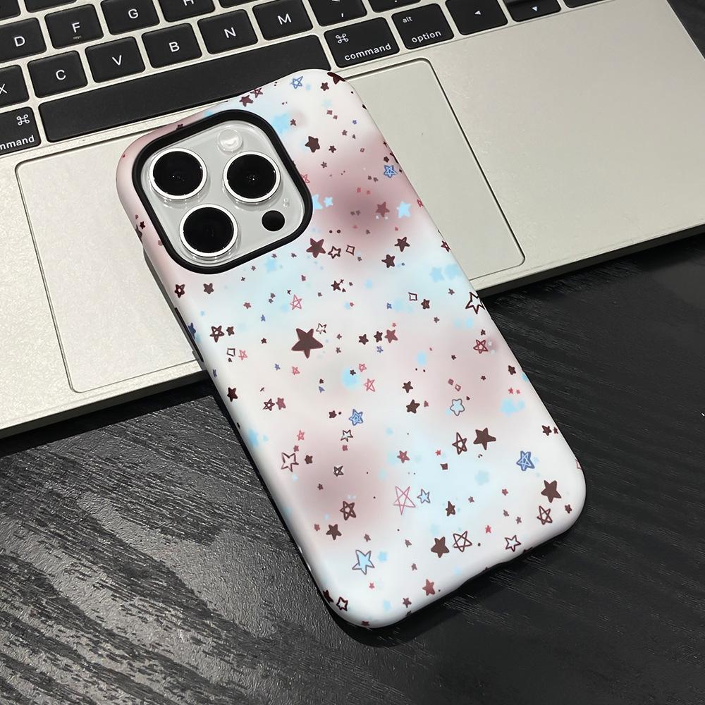 Apple 17/16promax magnetic suction mobile phone case is suitable for iPhone14 star matte 15 smudge protective case.