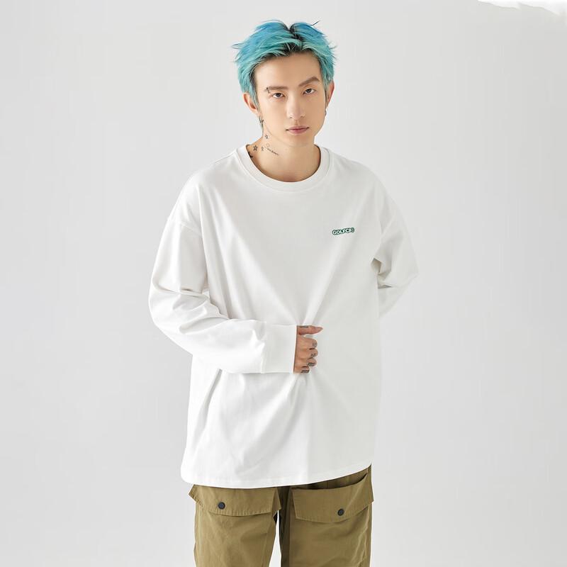 GOLFCROSS Shadow Logo Pure Cotton Long Sleeve T-Shirt