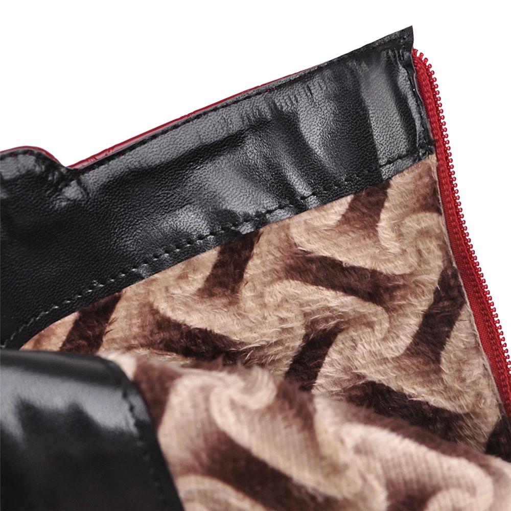 Fashion 2025New Women Ankle Boots Female Zip Autumn Winter PU Leather Square Toe Ladies Chelsea Boats High Heels Booties White Red Black