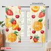 2pcs,2D Plane Printing Curtains Digital Printed Fruit Fiesta 100% Polyester (without Rod) All Seasons Use for Living Room,