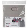 5five - panier tissu 31x31cm "mix n' modul" gris clair chiné
