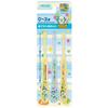 Skater Toothbrush for Infants, Ages 0-3, Medium Bristles, Set of 3, Peek-a-Boo Design, 15" (TB4T-A)