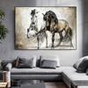 Oil Painting Animal Posters and Prints Horses Canvas Painting Black and White Wall Pictures for Living Room Cuadros Home Decor