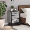 VidaXL Bedside Table Sonoma Grey 40x34.5x60 Cm Engineered Wood Metal, Side Table, Nightstand, Side Table 848722